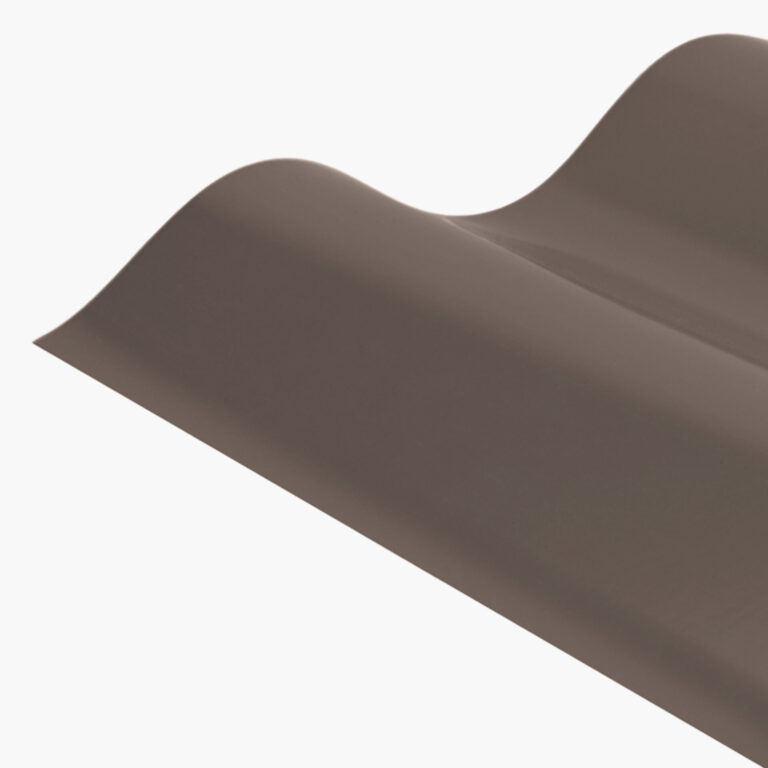 Unicote Tasman Range. Unicote Corrugated Steel Sample Snapshot in the Colour Dusty Coal. HEX Colour Code#5d514a