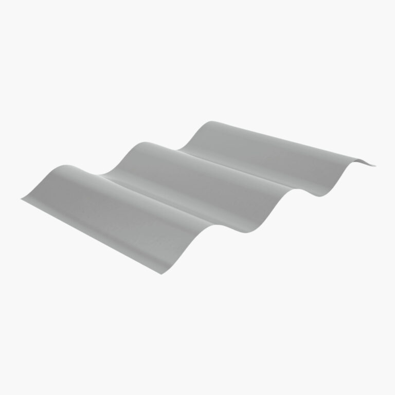 Unicote Tasman Range. Corrugated Steel Sample in the Unicote colour Metallic Metal. HEX Colour Code #999998