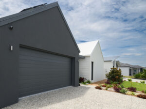 UniCote LUZ Zinc Graphite Garage Door