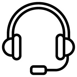 Headset by Roat Studio from <a href=https://thenounproject.com/browse/icons/term/headset/ target="_blank" title="Headset Icons">Noun Project</a> (CC BY 3.0)